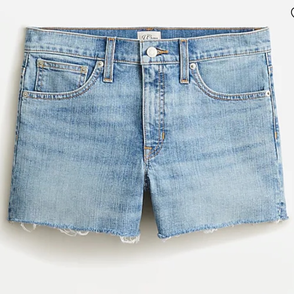 J. Crew Indigo Denim Raw Hem Shorts